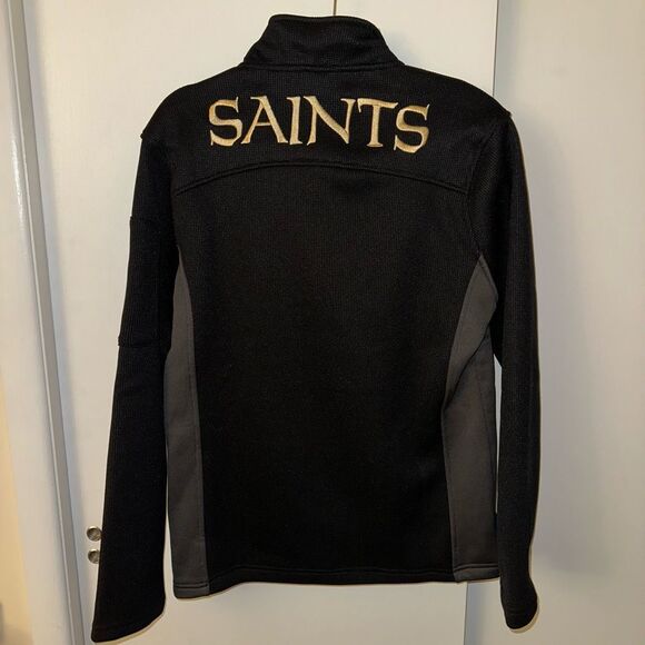 NFL Team Apparel NOLA Saints Unisex Quarter Zip Black Gold Small NWT - Picture 5 of 12